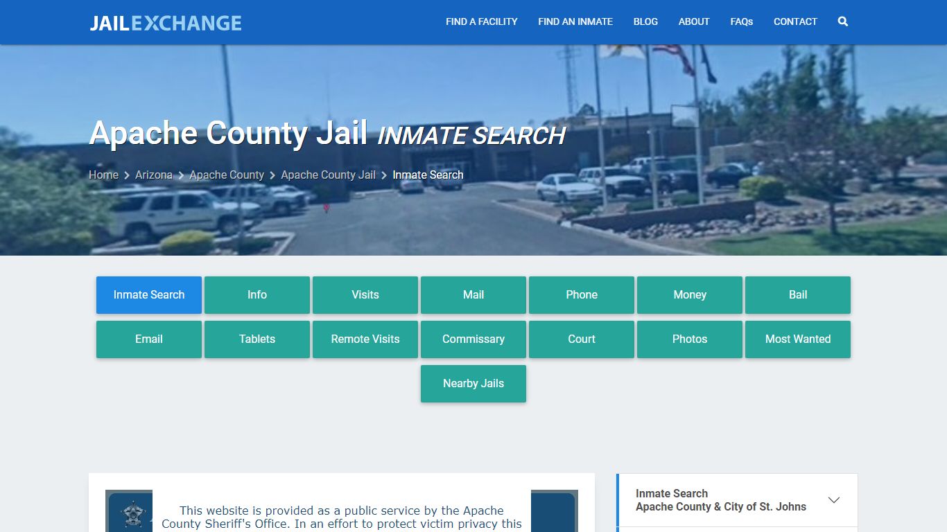 Inmate Search: Roster & Mugshots - Apache County Jail, AZ