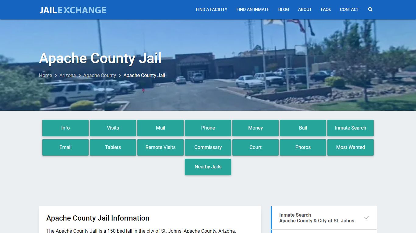 Apache County Jail, AZ Inmate Search, Information